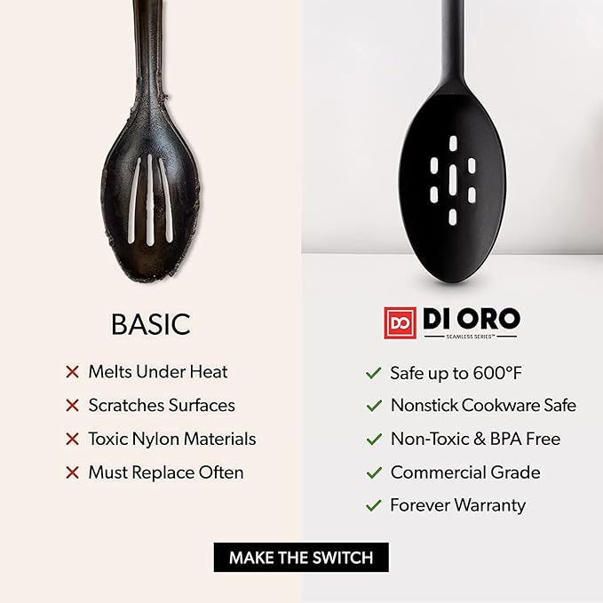 DI ORO Silicone Spoons for Cooking