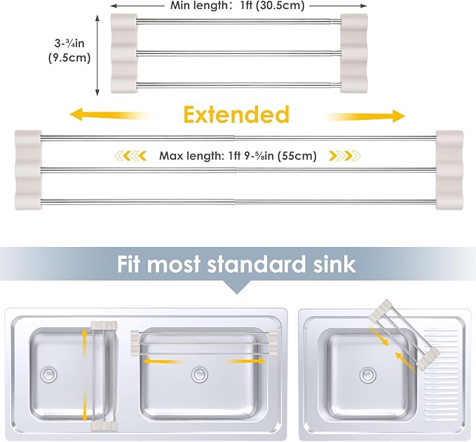Tomorotec Adjustable Over-The-Sink Kitchen Rack