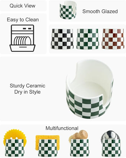 Zoeeker Ceramic Kitchen Sponge Holder, Dish Sponge Holder Suitable