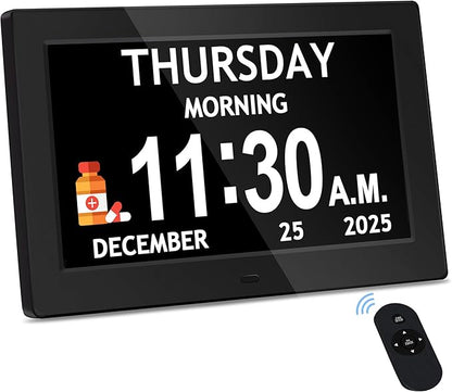 10.1'' Extra Large Digital Clock, 1280*800p HD Display, Dementia Clock