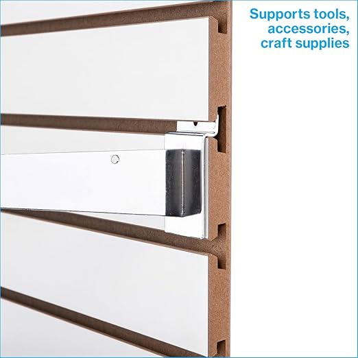 SSWBasics 4ft x 2ft Horizontal White Slatwall Panels Easy Organizer