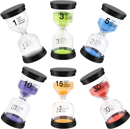 Sand Timer, Sand Timers Colorful 1/3/5/10/15/30 Minutes Sandglass Timer