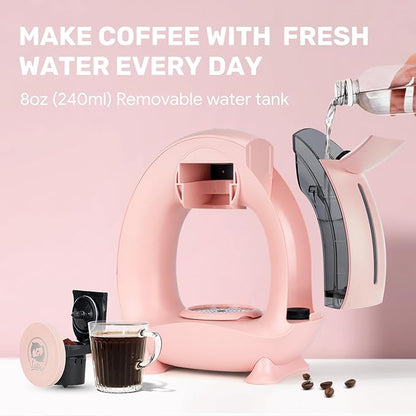 Single Serve Coffee Maker, Fast Brew in 2 minutes, Stylish＆Compact Design