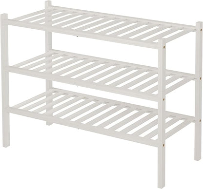 ROMGUAR CRAFT 3 Tier Bamboo Shoe Rack