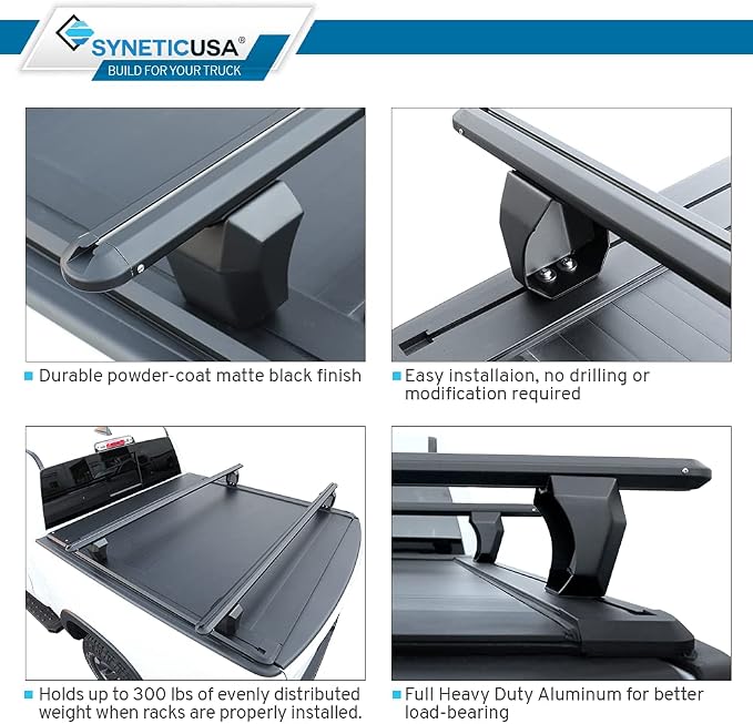 Syneticusa AR Automatic Retractable Truck Bed Cover with Crossbars for Ford F-150 2004–2026 | 6’7” (78.9”) Bed | Aluminum Hard Retractable Tonneau Cover | Easy Installation | Waterproof, Low-Profile