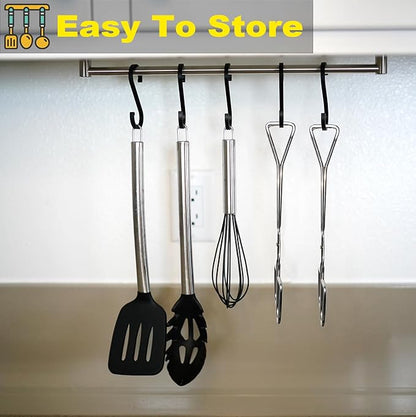 Hiash 11" Heavy Duty Stainless Steel Kitchen Scissor Tongs