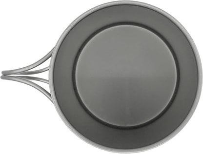 Kuvik Double-Walled Titanium Mug 450ml (15.2 oz) - Ultralight and Compact Mug for Backpacking, Camping, and Everyday Use