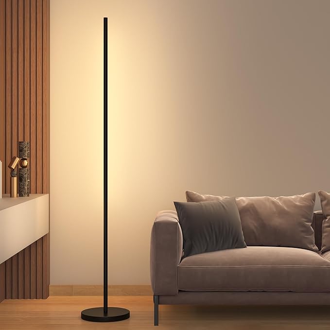 LED Corner Floor Lamp, 360°Rotating Head, Super Bright 1800LM Dimmable