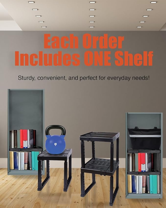 Piffny Locker Organizer Shelf， Adjustable Width and Height, Ideal Locker Shelf