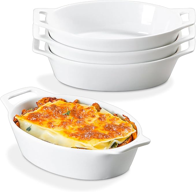ONEMORE Oval Au Gratin Baking Dish, 20 oz Small Casserole Dishes