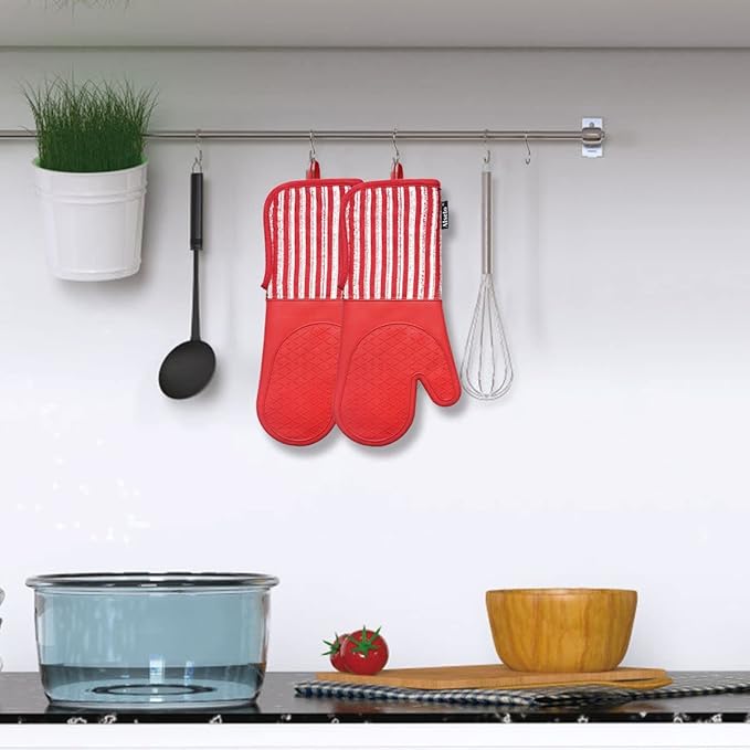 Alselo Silicone Oven Mitts Heat Resistant 932℉