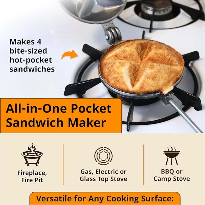 Tid Bit Handheld Sandwich Maker, Portable Sandwich Grill & Panini Press
