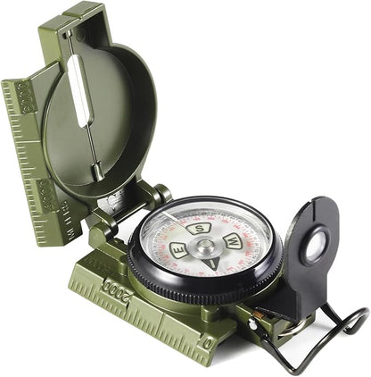 Eyeskey Multifunctional Military Sighting Navigation Compass with Inclinometer | Impact Resistant & Waterproof Compass for Hiking, Camping