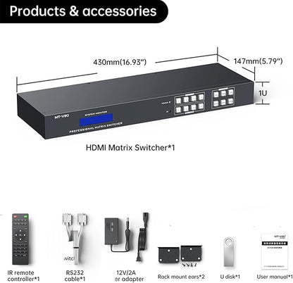 MT-VIKI 4K HDMI Matrix Switch 4x4