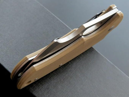 Eafengrow Pocket Knives D2 Blade and G10 Handle Folding Camping Knife Mini Outdoor Pocket Knife Survival Tool (EF13-brown)