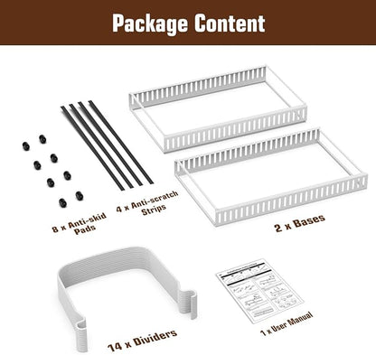 Housolution Cutting Board Organizer Rack, Expandable Baking Tray and Cookie