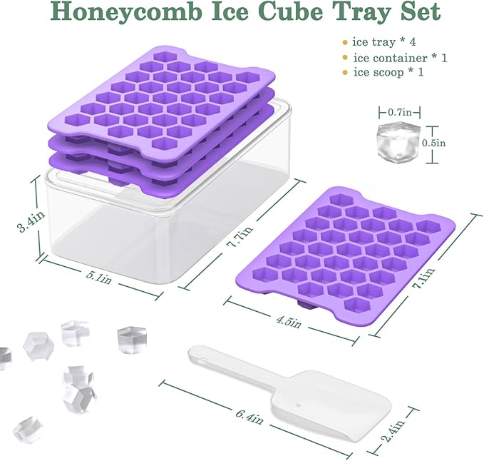 Mini Ice Cube Tray for Freezer: Small Plastic Ice Cubes Trays for Freezer