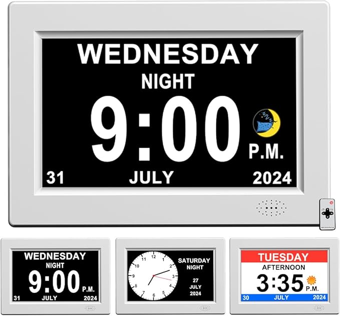 CAZOKASI 8inch Extra Large Impaired Vision Digital Alarm Clock