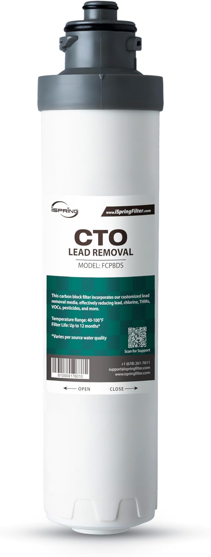 iSpring SGS-Tested Lead Removal CTO Carbon Block Replacement Water Filter