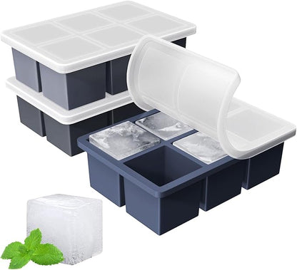 Large Ice Cube Tray for Whiskey: FDDBI Big Square Ice Cube Maker for Cocktail