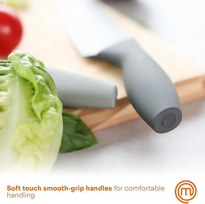 MasterChef Knife Block Set of 6 Kitchen Knives, Extra Sharp Stainless Steel
