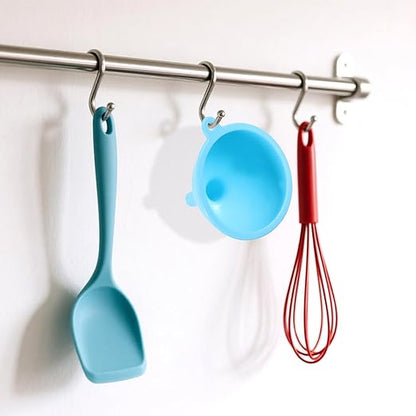 4 Pack Kitchen Silicone Funnel, 4 Colors Kitchen Funnel Set Wide Mouth Funnels