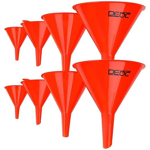 DEDC Oil Funnels, Plastic Gas Funnels Set