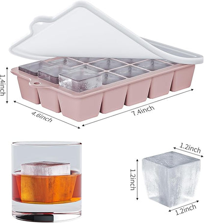Silicone Ice Cube Tray 3 Pack