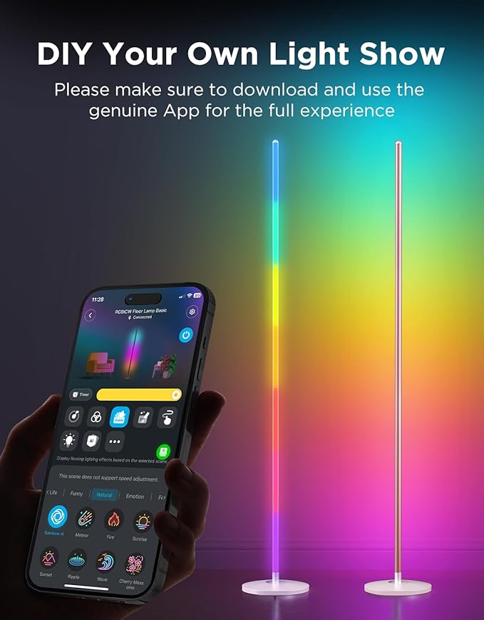 Govee RGBIC Floor Lamp Basic, LED Corner Lamp Works