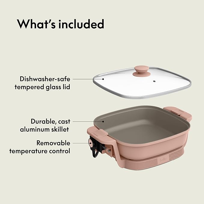 bella Make & Take Electric Skillet, Fits-anywhere™ kitchenware, EverGood™