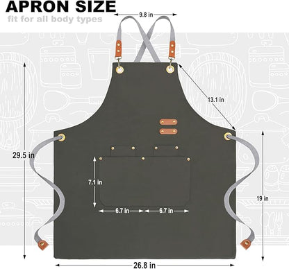 BeLuyi chef apron bib tool apron
