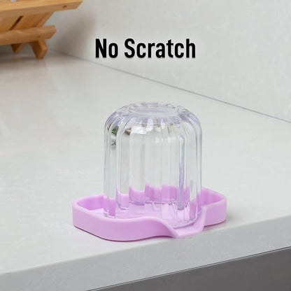Zulay Kitchen Small Silicone Sponge Holder – Space-Saving Sink Organizer Tray