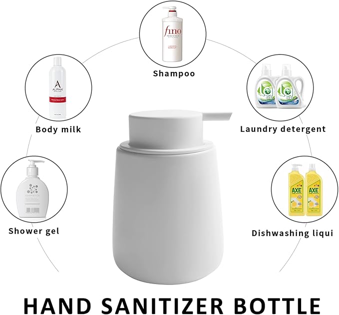 Soap Dispenser Ceramic with Easy-to-Press Pump Hand Lotion Liquid Dispenser
