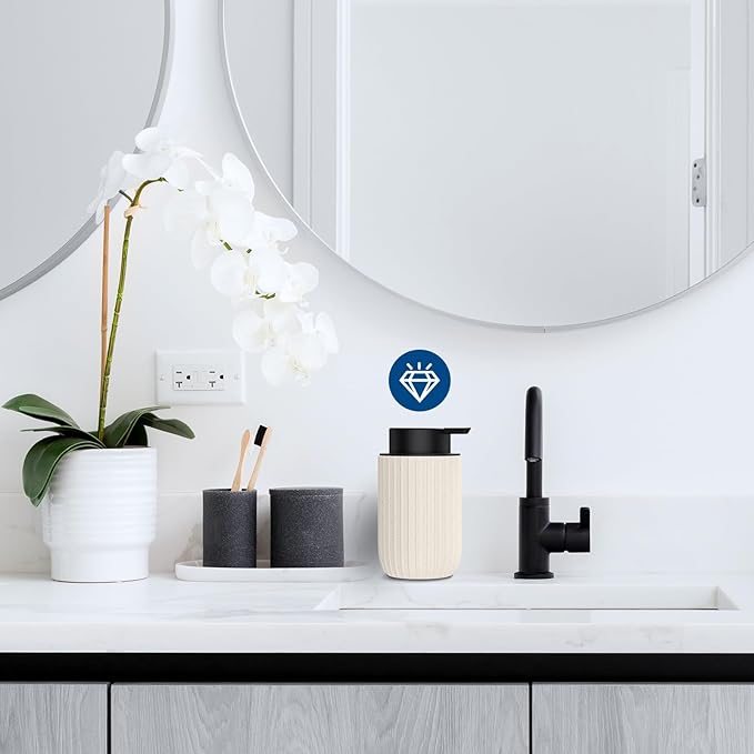 Ceramic Foaming Soap Dispenser, 12 oz Bathroom Foam Hand Soap Dispenser