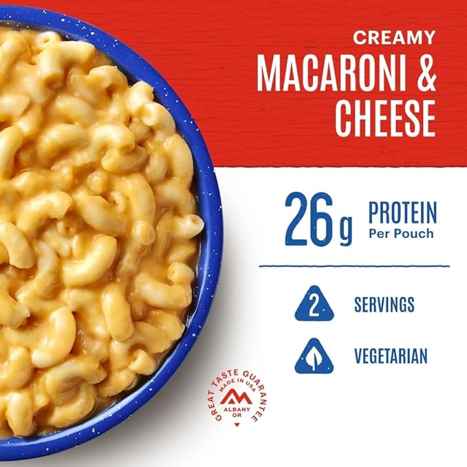 Mountain House Creamy Macaroni & Cheese Freeze Dried Backpacking & Camping Food 6-Pack