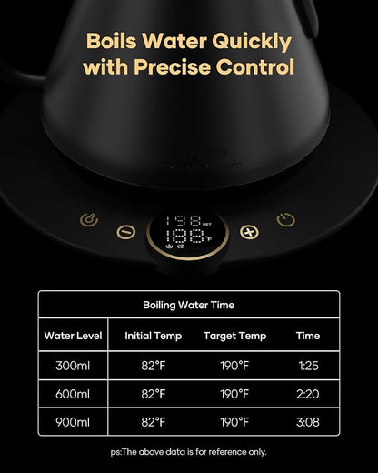 Cocinare FLOW B9 Gooseneck Electric Kettle, Precise Temperature Control