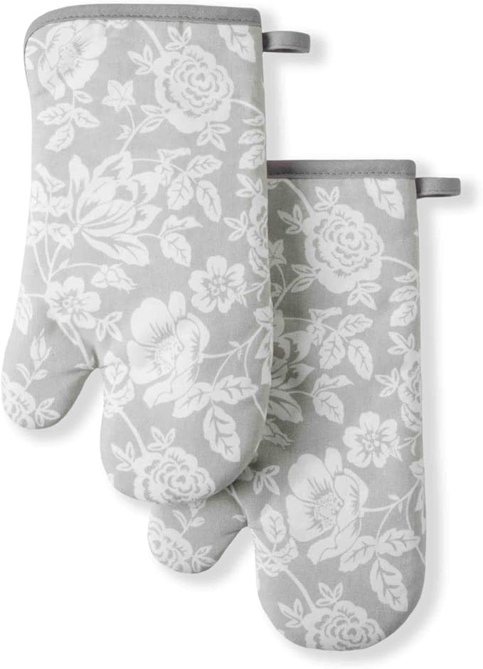 Martha Stewart Floral Vine Oven Mitt 2-Pack Set