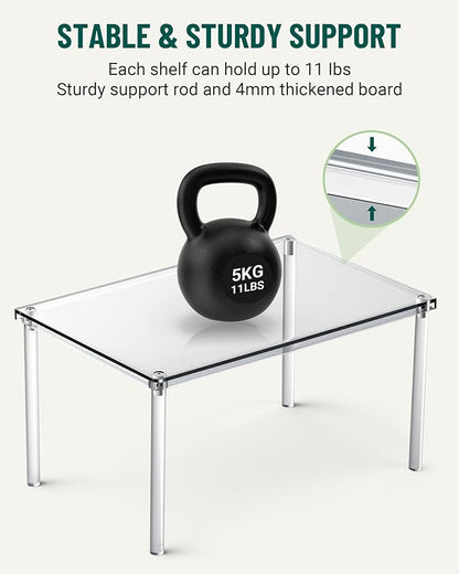Bobomoment Acrylic Cabinet Organizer, Spice Rack Organizer