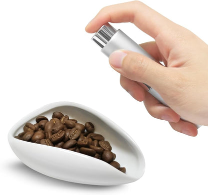 Coffee Bean Dosing Cup and Spray Bottle Set, Ceramic Single Dosing Tray