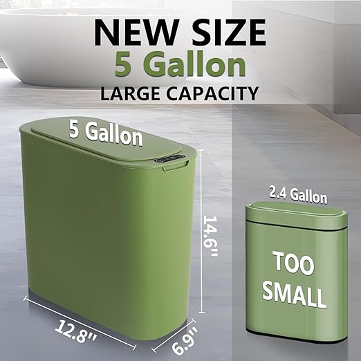 TIPGO 5 Gallon Motion Senor Bathroom Trash Can