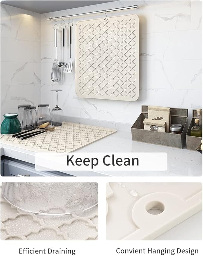 AMOAMI-Dish Drying Mats for Kitchen Counter-Silicone Dish Drying Mat-Kitchen