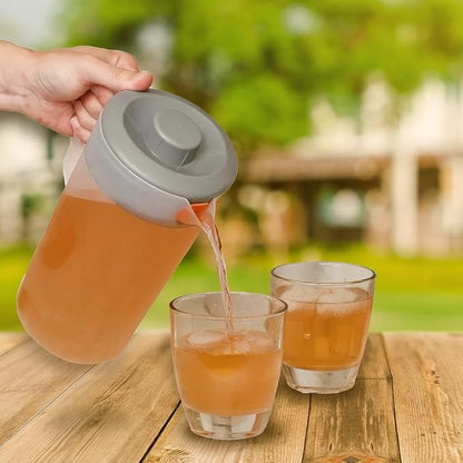 Water Pitcher with Lid 1 Gallon Pitcher, Freezer/Dishwasher Safe, BPA Free &