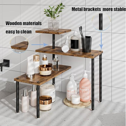 Countertop Organizer Organization 3 Tier Kitchen Corner Shelves Adjustable