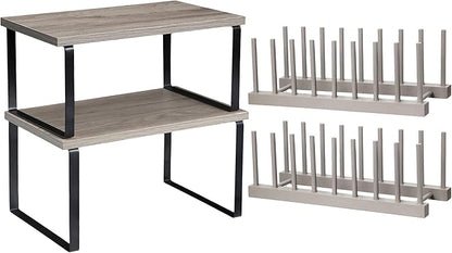 Marsui 4 Pcs Kitchen Organizer Accessories Set Cabinet Organizer Shelf and
