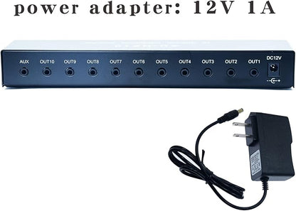 aux Mini Jack TRS 3.5 mm Input 1 in 10 Out Channel Headphone Amplifier Stereo
