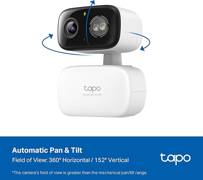 Tapo 2K Indoor/Outdoor Pan/Tilt Wired Security Camera