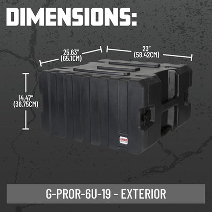 Gator Cases Pro Series 6U Rolling Rack Case