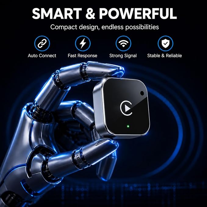 2 in 1 CarPlay Adapter for Odyssey 2018 2019 2020 2021 2022 2023 2024 2025 2026, CarPlay Wireless Adapter with Auto Reconnect Fast Pairing Bluetooth Connection Compact USB Dongle