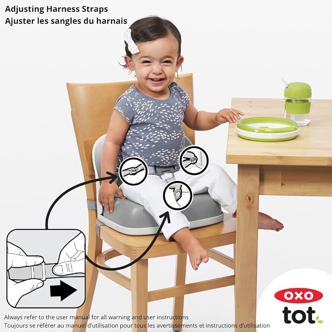 OXO Tot Perch Booster Seat with Straps, Gray