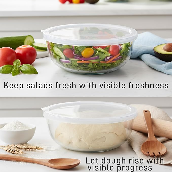 6.2Quart Large Glass Bowls